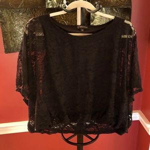 Grass Collection Black Lace Top
